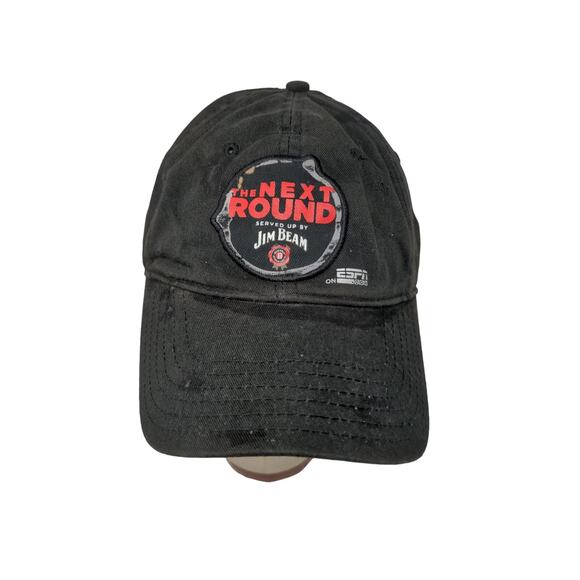 ESPN Jim Beam Next Round Drink Smart Strapback Hat OSFA Black Embroidered - Picture 1 of 12